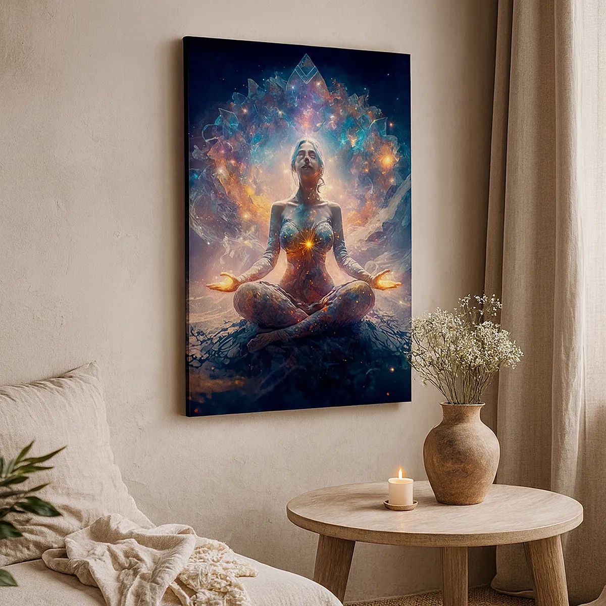 Schilderen op canvas - Stroom van goede energie - 50x70 cm