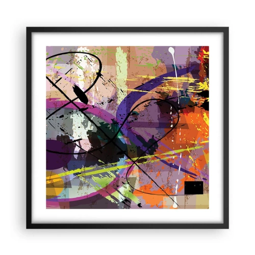 Poster in een zwarte lijst - Je kunt rechtdoor of rondom - 50x50 cm