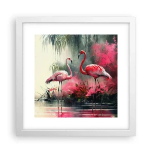 Poster in een witte lijst - Een les in natuurlijke gratie - 30x30 cm