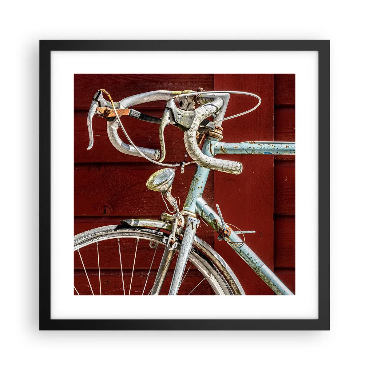 Poster in een zwarte lijst - Gecreëerd om te winnen - 40x40 cm