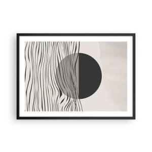 Poster in een zwarte lijst - Halve compositie - 70x50 cm