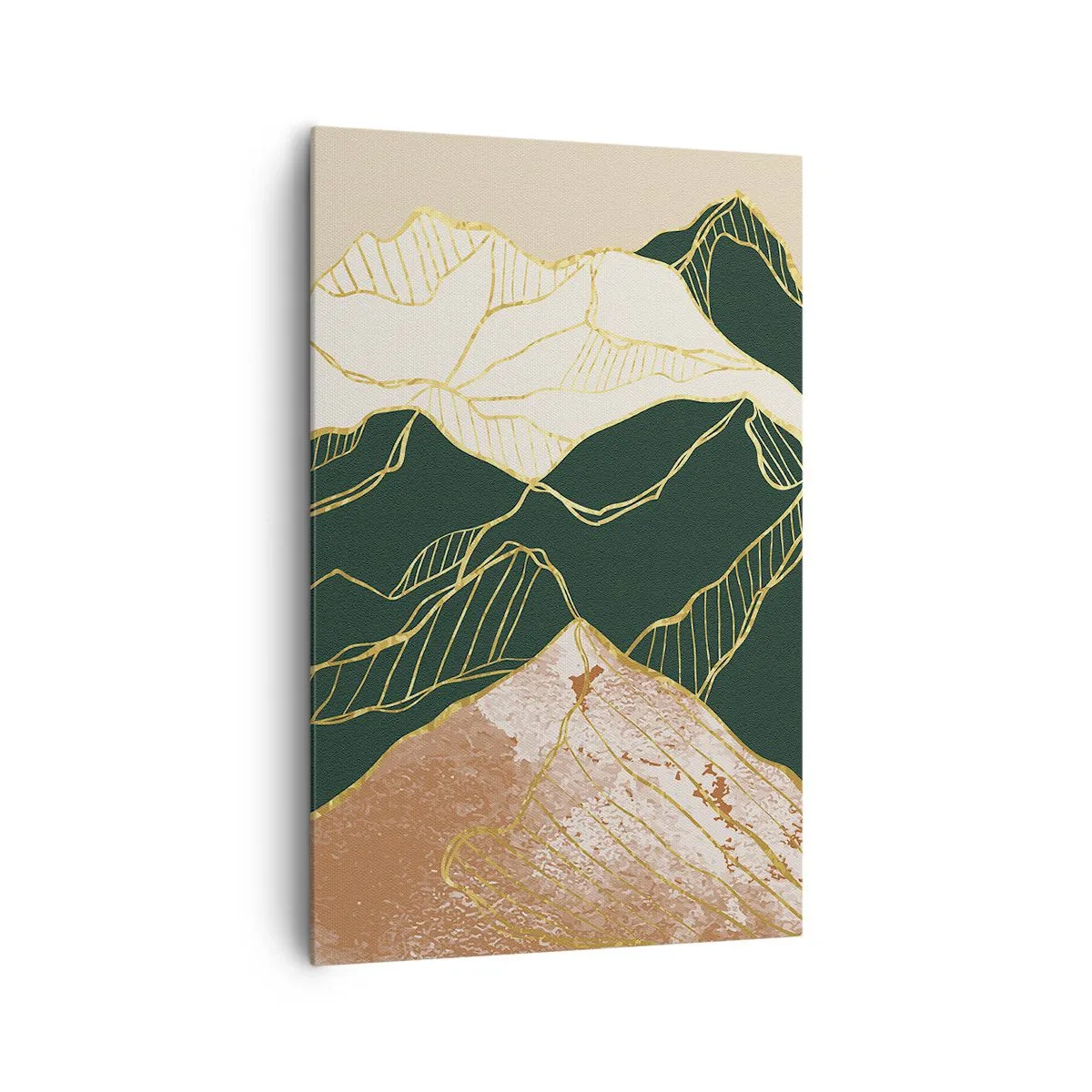 Schilderen op canvas - Gouden toppen - 80x120 cm