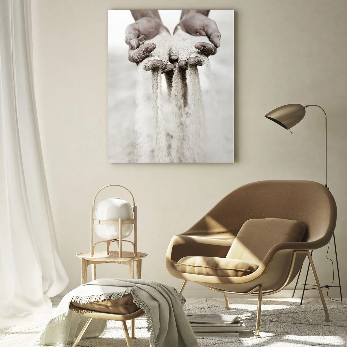 Schilderen op glas - Met deze handen… - 50x70 cm