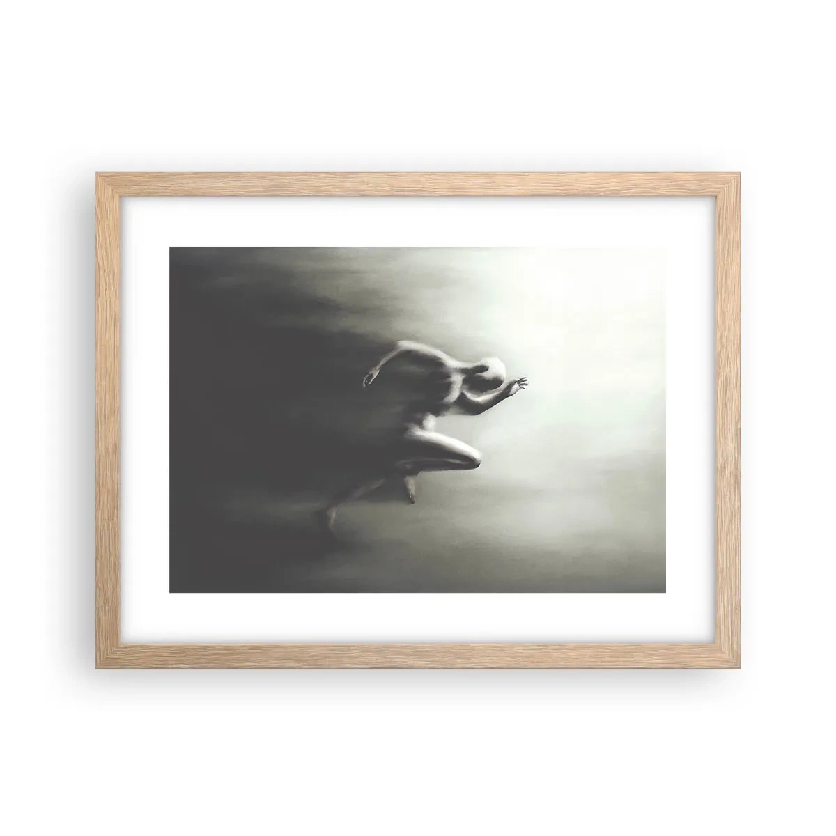 Een poster in een licht eiken lijst - Niet te stopen - 40x30 cm
