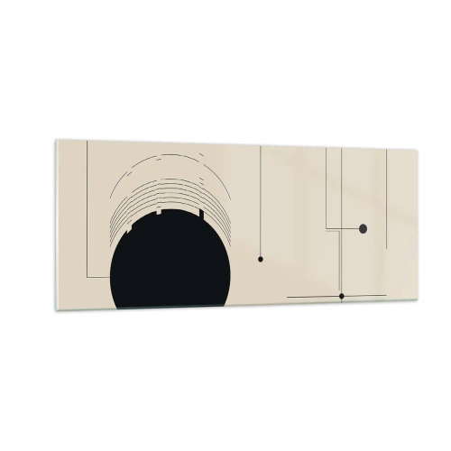 Schilderen op glas - Een flexibele en dynamische compositie - 100x40 cm