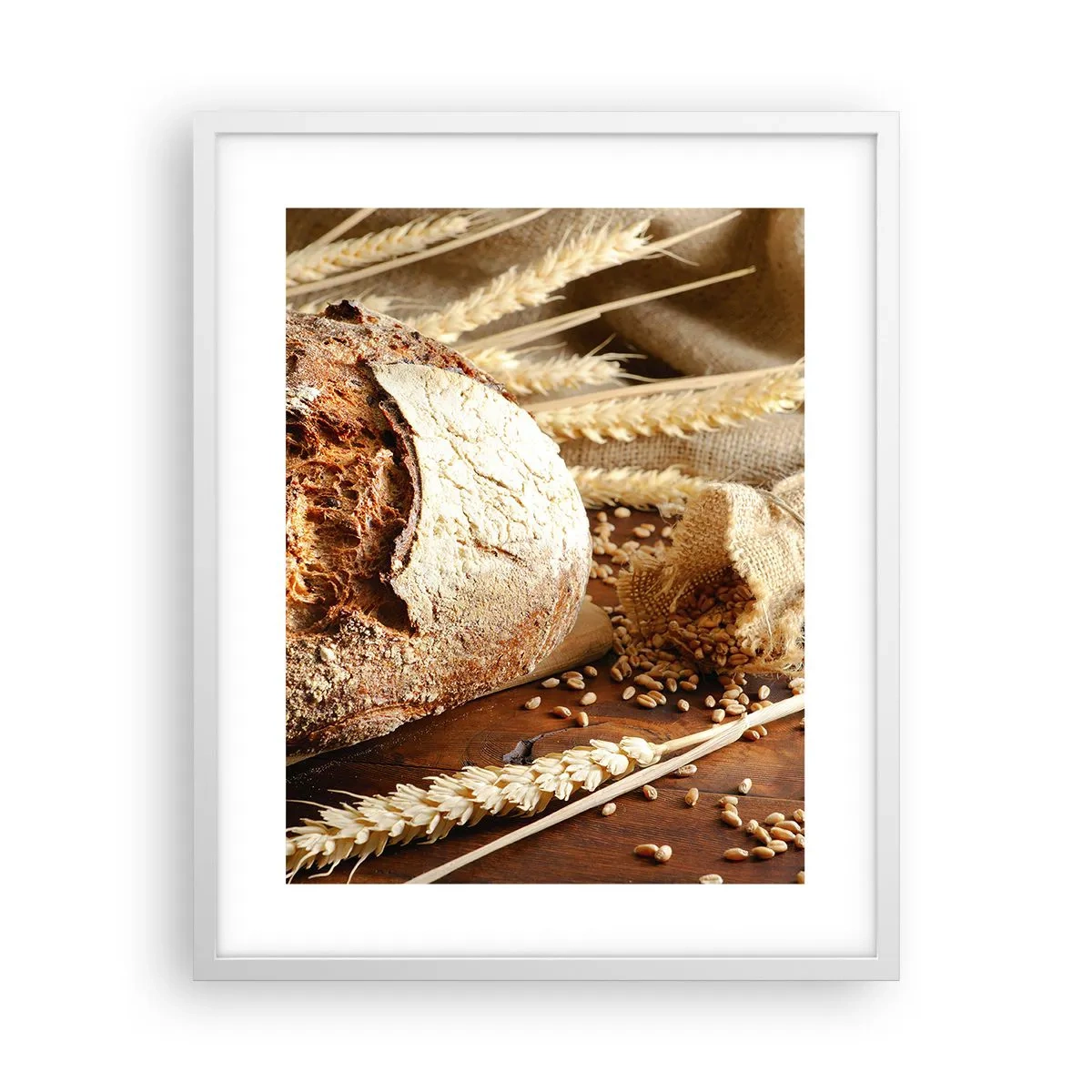 Poster in een witte lijst - Smakelijk, geurig, knapperig - 40x50 cm