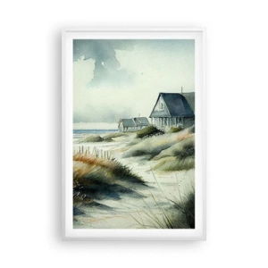 Poster in een witte lijst - Weg van de drukte - 61x91 cm