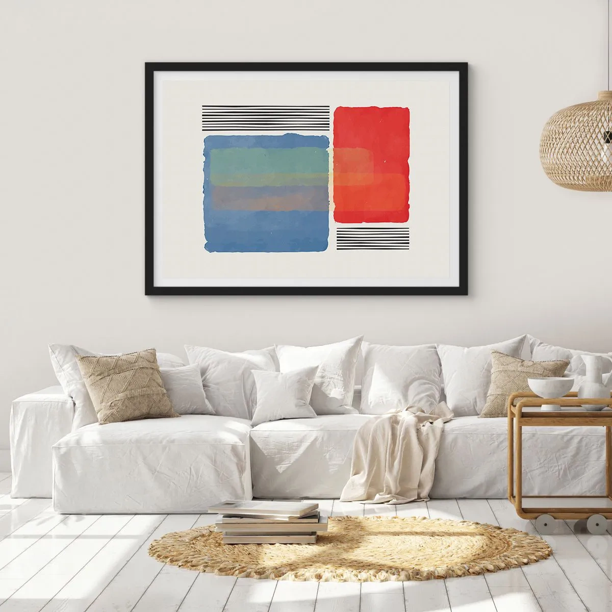 Poster in een zwarte lijst - De geest en de letter van de geometrie - 100x70 cm