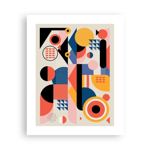 Poster - Compositie: speel rond - 40x50 cm