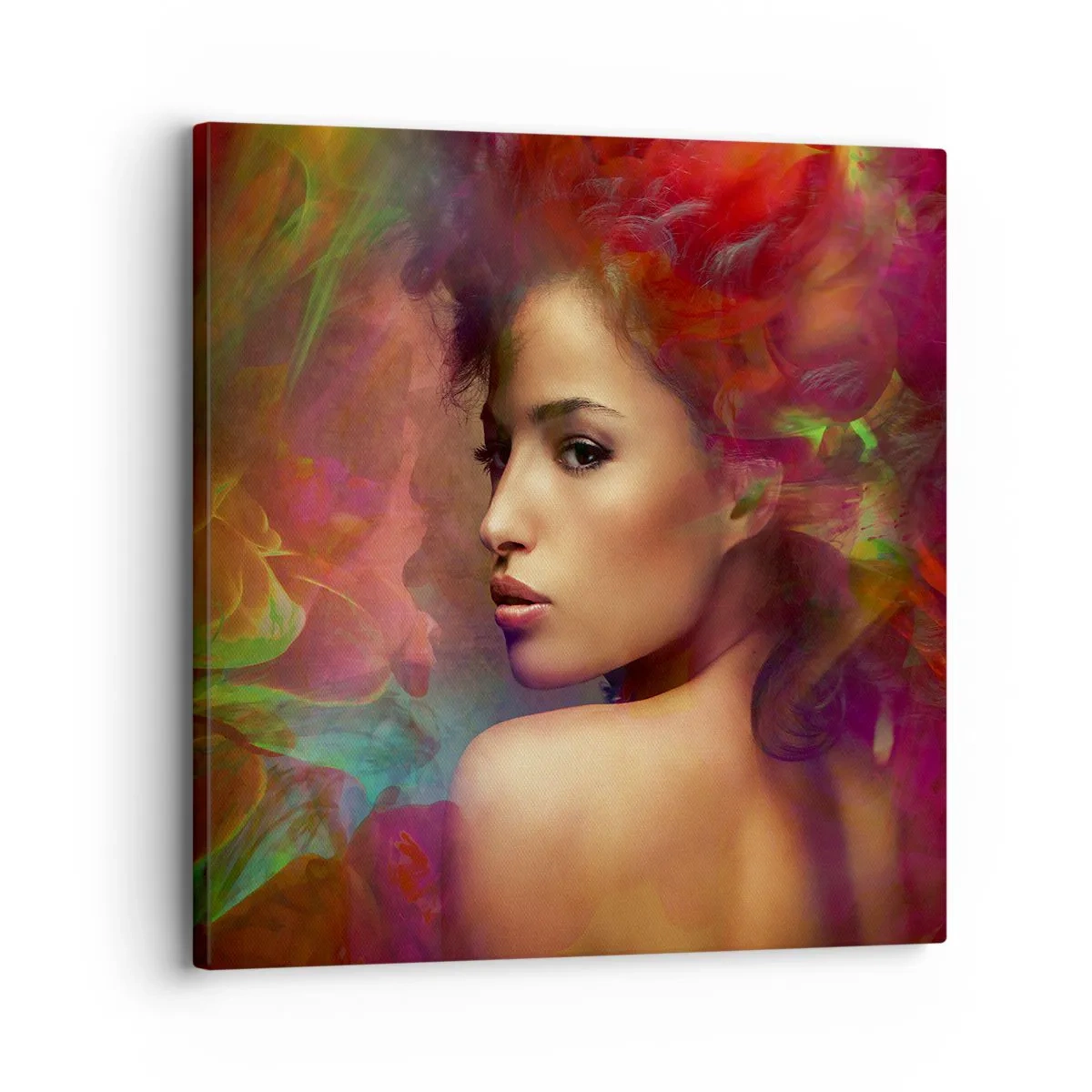 Schilderen op canvas - Mooier dan een regenboog, zo delicaat als een mist - 30x30 cm
