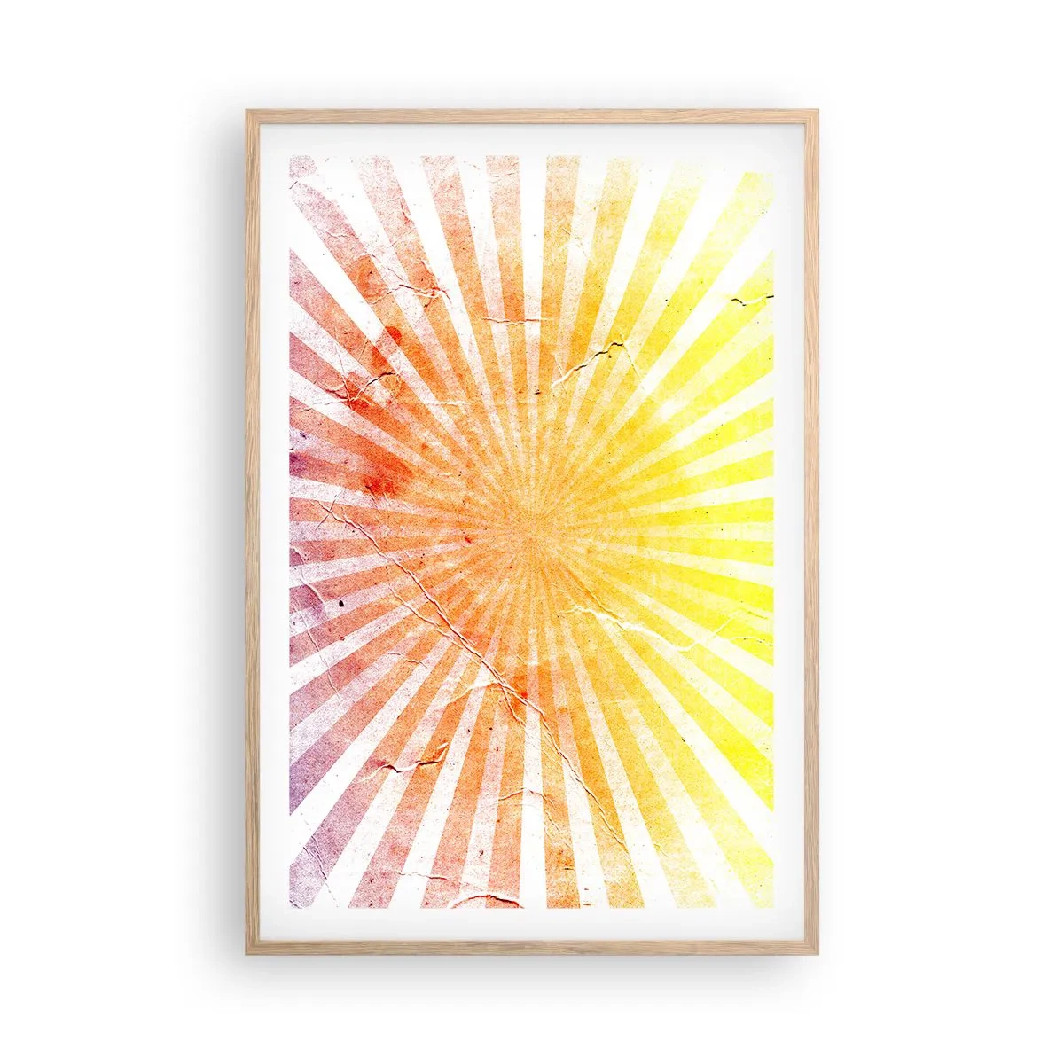 Een poster in een licht eiken lijst - Zonsopgangen en zonsondergangen - 61x91 cm
