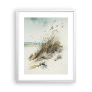 Poster in een witte lijst - Bedekt met zand - 40x50 cm