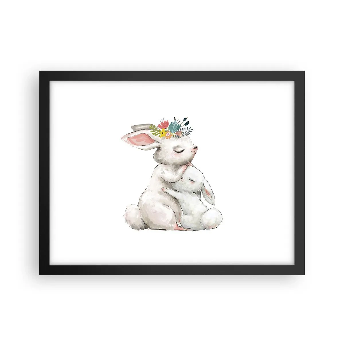 Poster in een zwarte lijst - Het is het beste met mama - 40x30 cm
