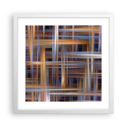 Poster in een witte lijst - Geweven van licht - 40x40 cm