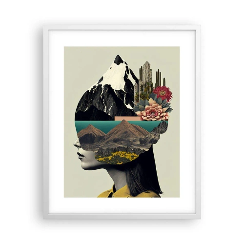 Poster in een witte lijst - Vrouw – altijd een mysterie - 40x50 cm