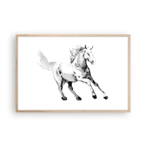 Een poster in een licht eiken lijst - Ongetemde ziel - 91x61 cm