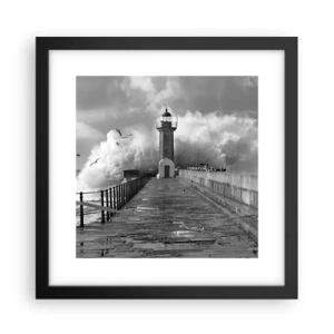 Poster in een zwarte lijst - Onbevreesd - 30x30 cm