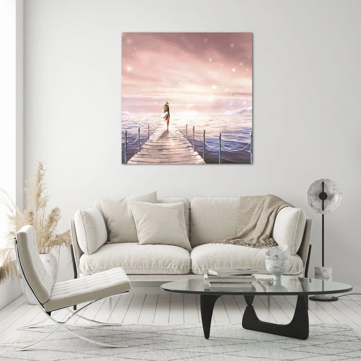 Schilderen op glas - In het licht van een droom - 50x50 cm