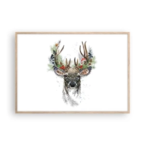 Een poster in een licht eiken lijst - In een feestelijk gewaad - 100x70 cm