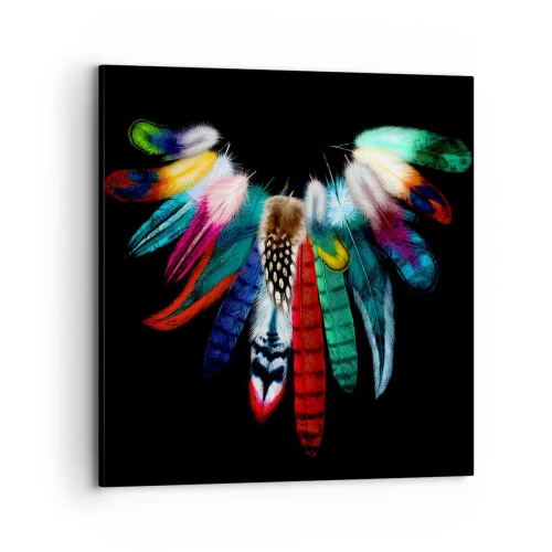 Schilderen op canvas - Indiase ketting - 70x70 cm