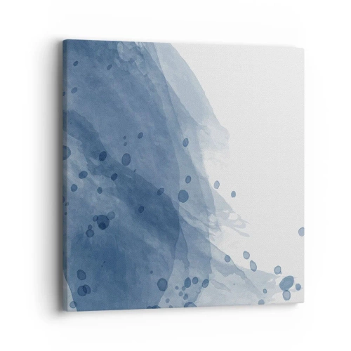 Schilderen op canvas - Blauwe tule - 40x40 cm