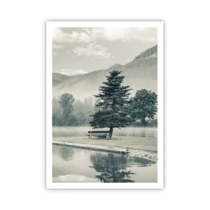 Poster - Het meer slaapt nog - 70x100 cm