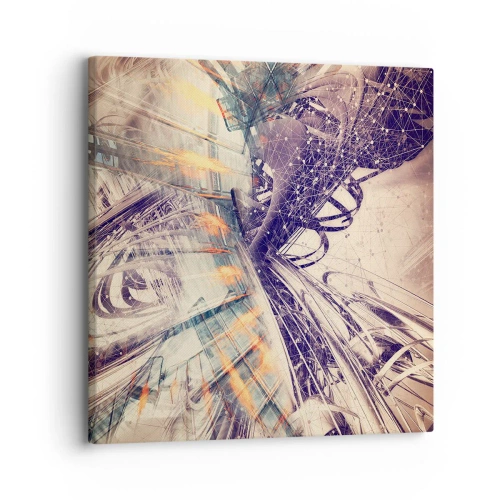 Schilderen op canvas - In grote haast - 30x30 cm