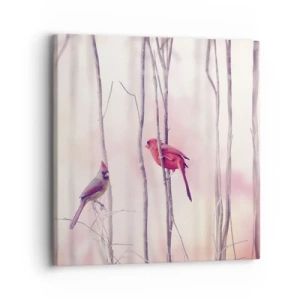 Schilderen op canvas - Verhaal van het roze woud - 30x30 cm