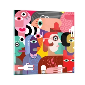 Schilderen op glas - Wij zijn van de heer Picasso - 60x60 cm