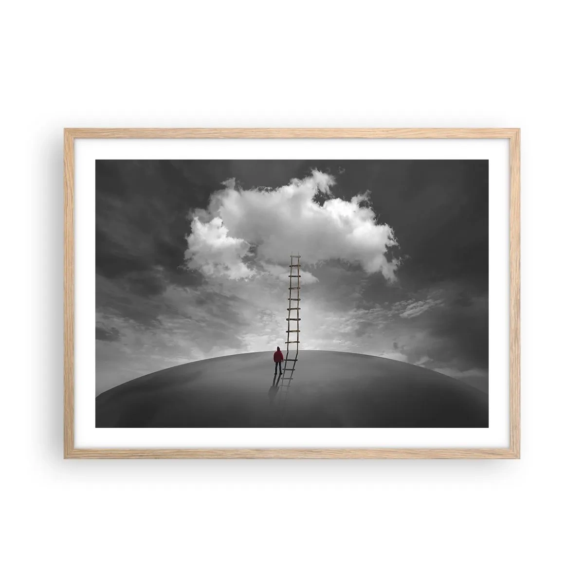 Een poster in een licht eiken lijst - Alles is mogelijk - 70x50 cm