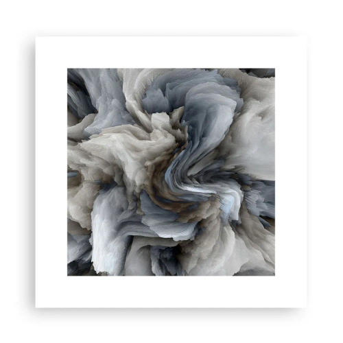 Poster - Steen en bloem - 30x30 cm