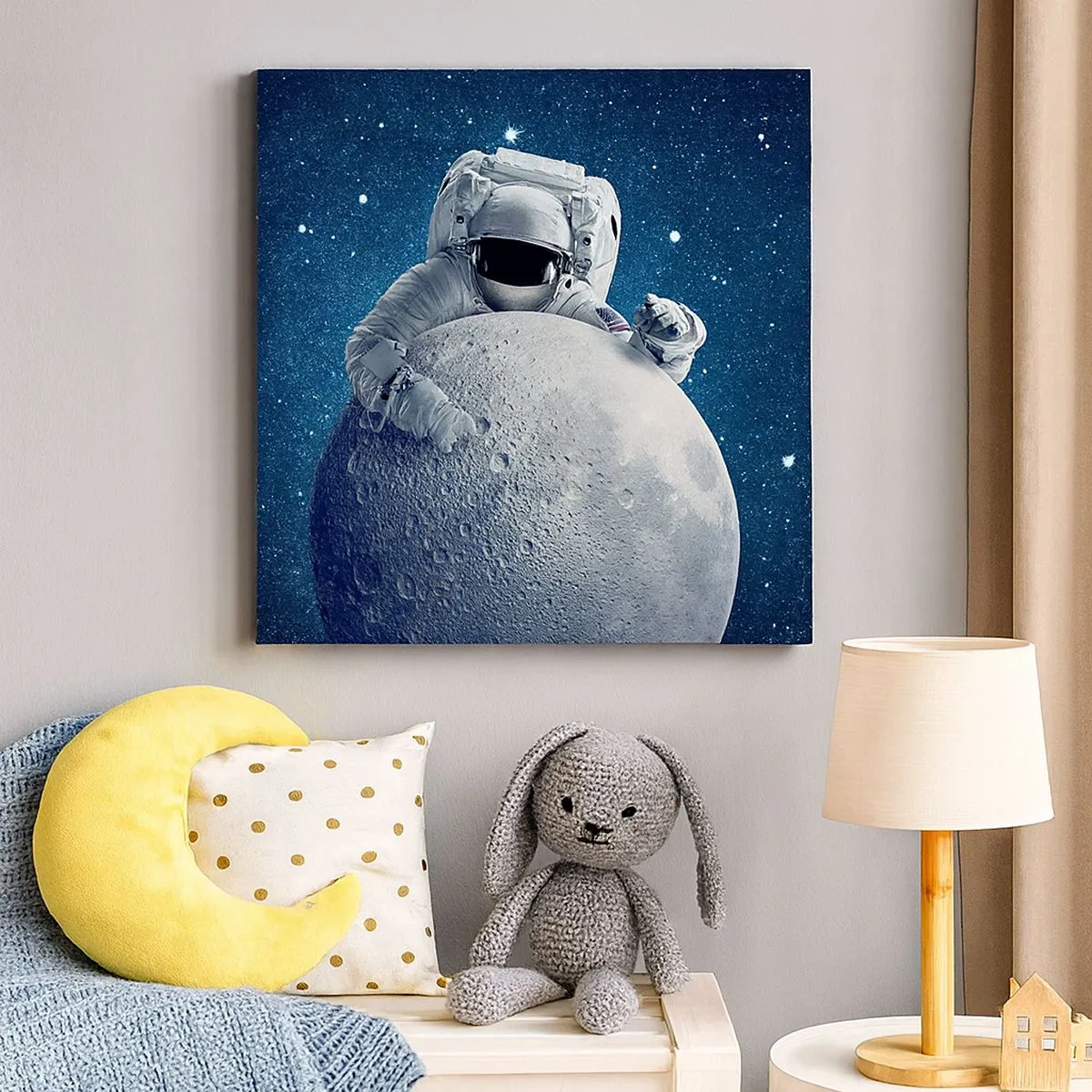 Schilderen op canvas - Ruimte grappenmaker - 30x30 cm