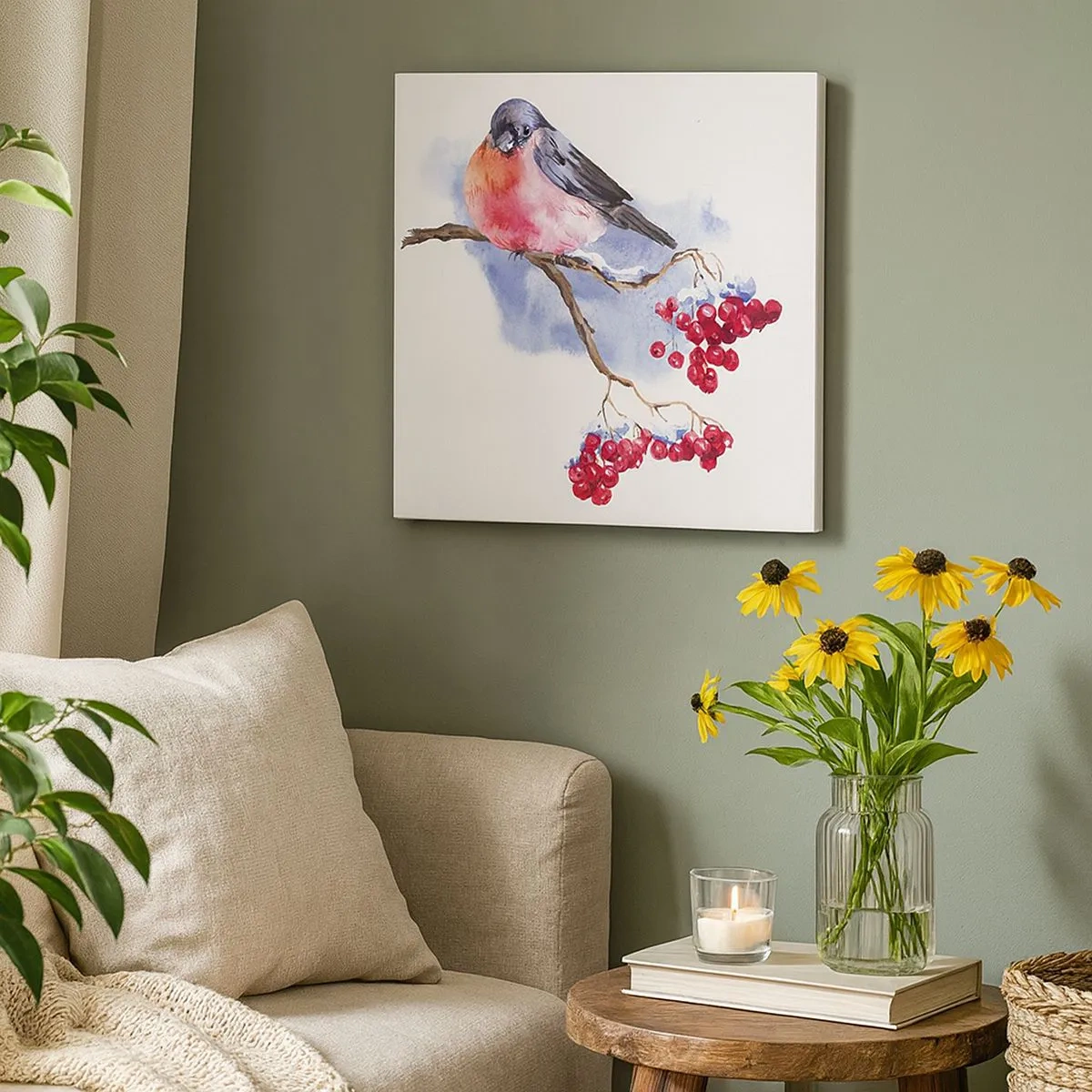 Schilderen op canvas - Winter in kleur - 30x30 cm