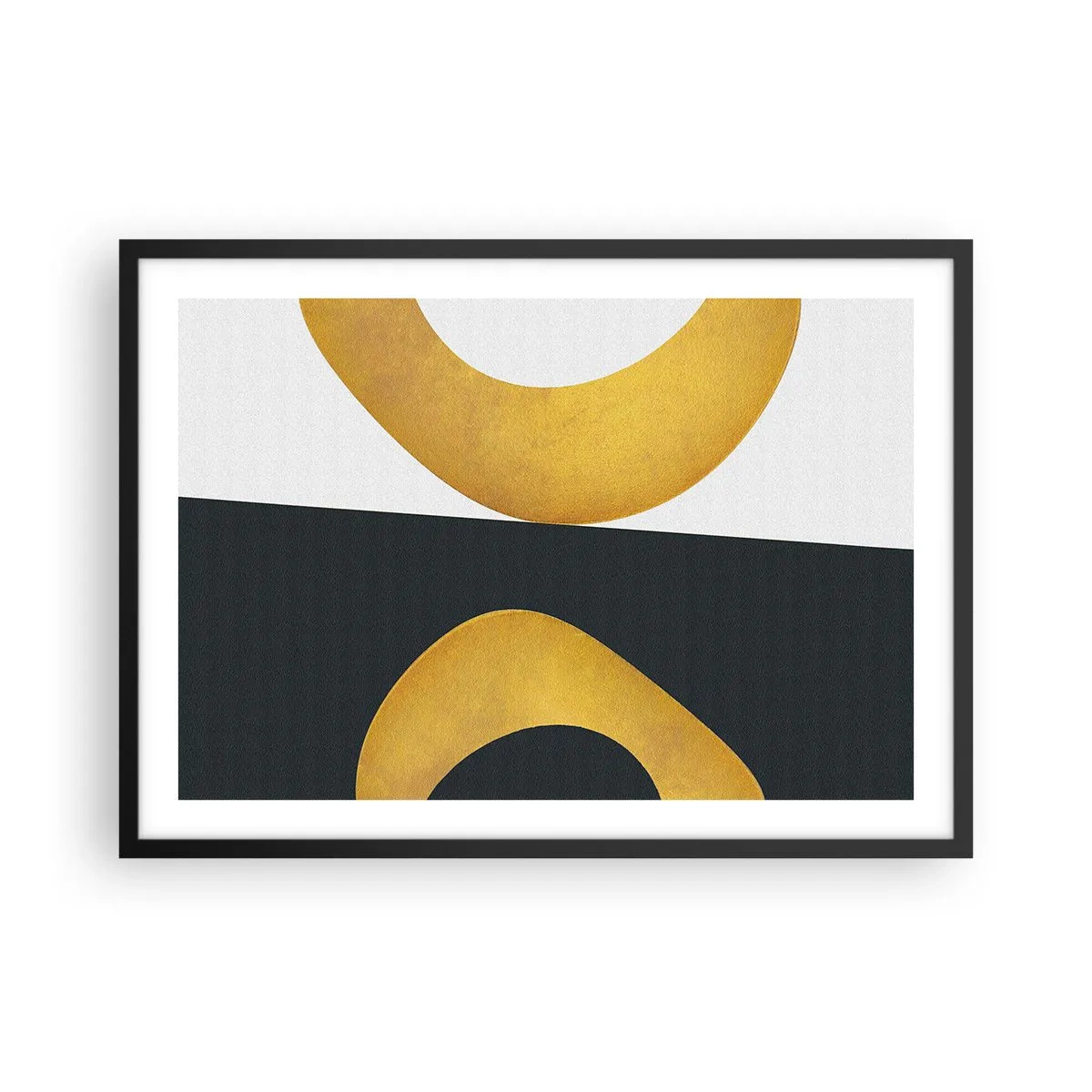 Poster in een zwarte lijst - Ten eerste: goud - 70x50 cm