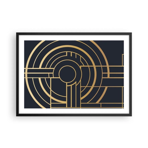 Poster in een zwarte lijst - Draaien van dingen - 70x50 cm