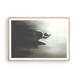 Een poster in een licht eiken lijst - Niet te stopen - 100x70 cm