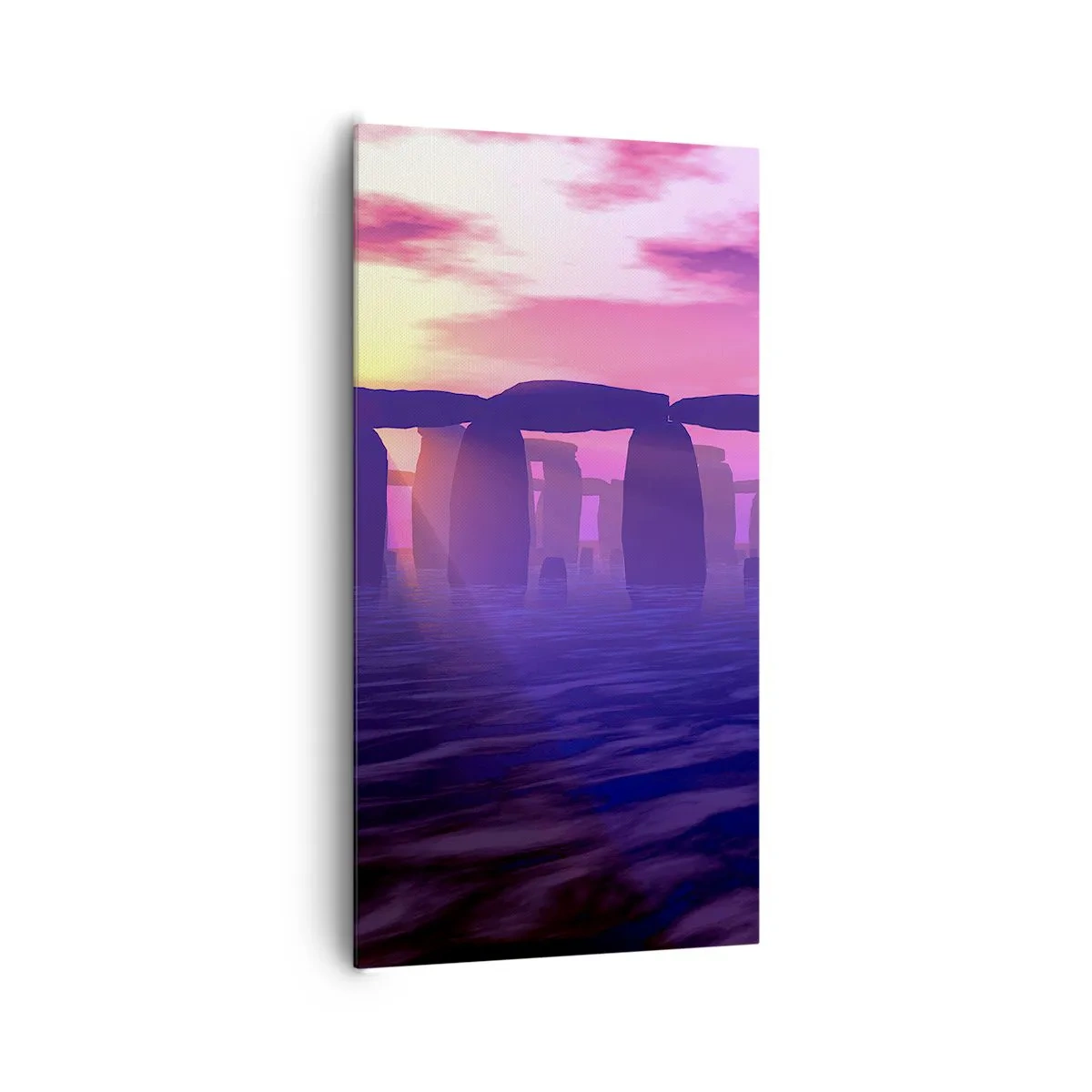 Schilderen op canvas - Mysterie bij zonsopgang in de mist - 65x120 cm