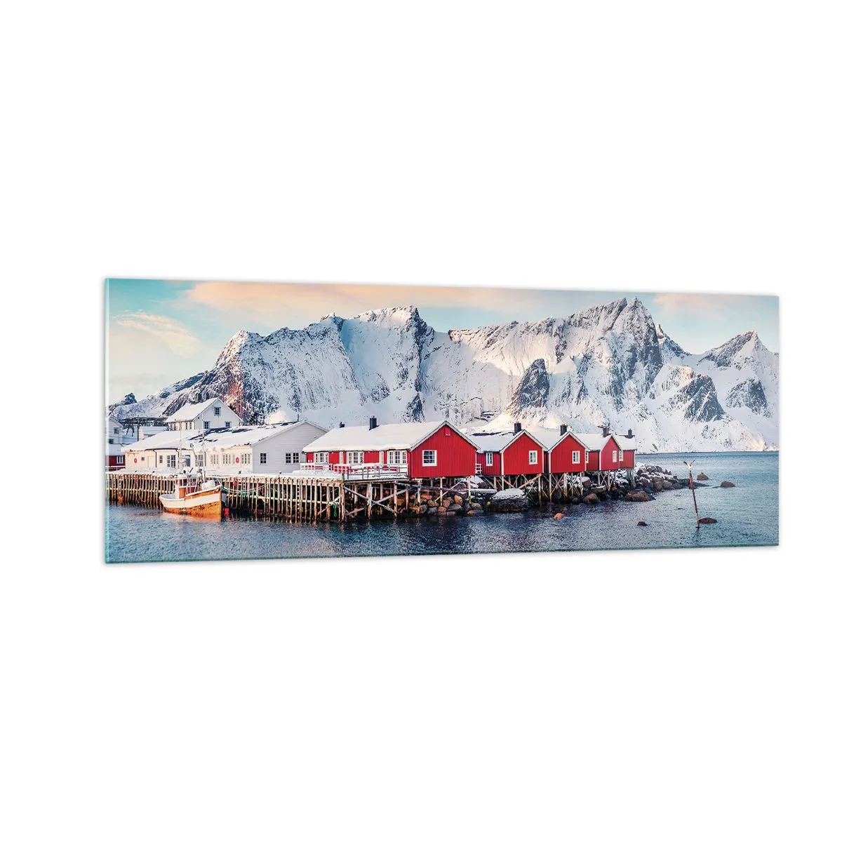 Schilderen op glas - Noordelijke retraite - 140x50 cm