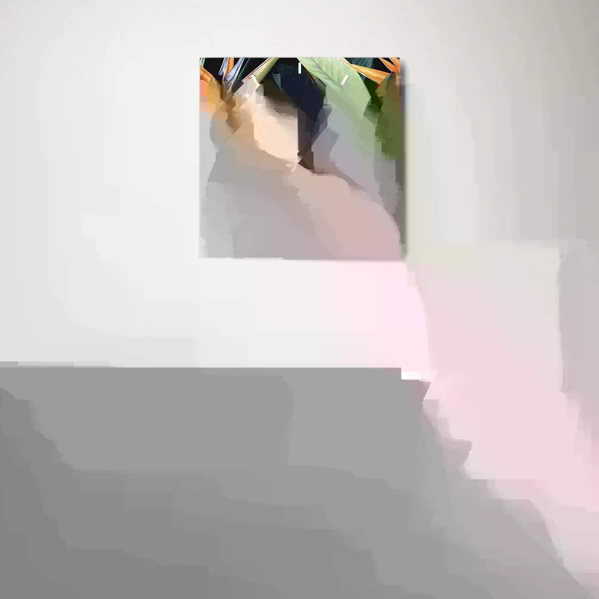 Wandklok - Klok - Vlammende bloemen van de tropen - 30x30 cm