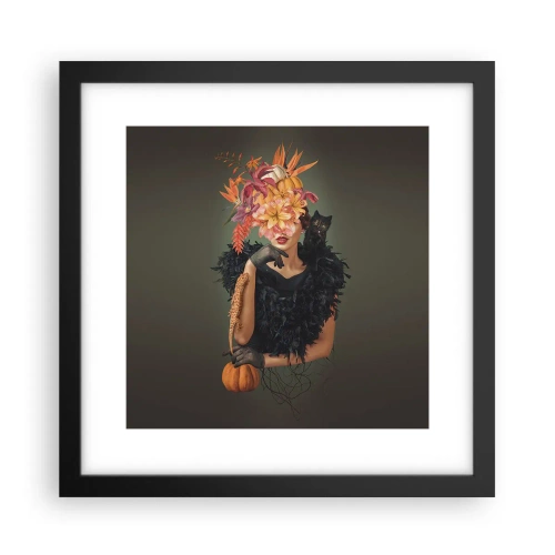 Poster in een zwarte lijst - De spreuk van een heks - 30x30 cm