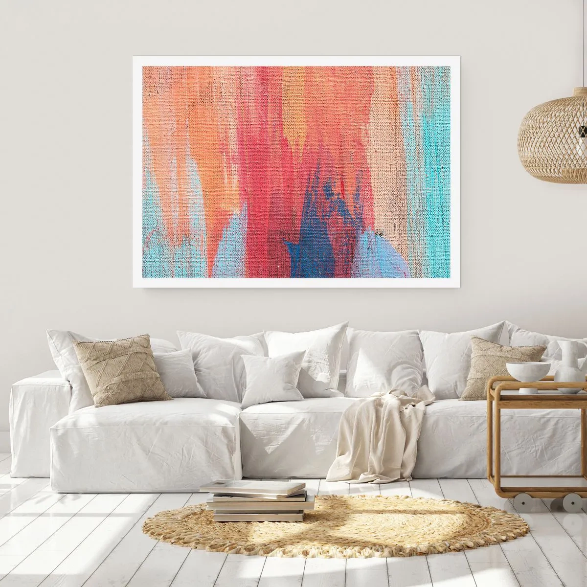 Poster - Ren door de regenboog - 40x30 cm