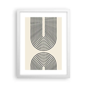 Poster in een witte lijst - In een ogenblik ... - 30x40 cm