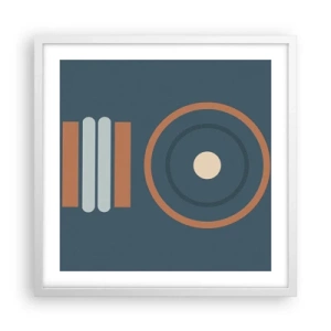 Poster in een witte lijst - De essentie van dingen - 50x50 cm