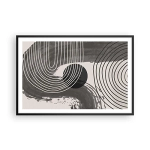 Poster in een zwarte lijst - Het ovaal wint - 91x61 cm