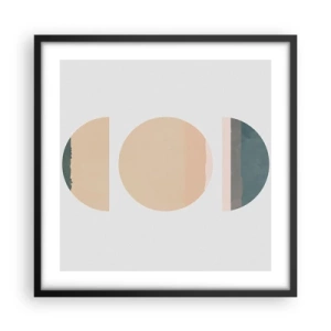 Poster in een zwarte lijst - Een Wiel achter een andere - 50x50 cm