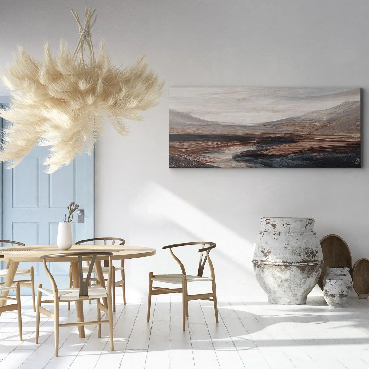 Schilderen op canvas - Een rustige vallei - 140x50 cm