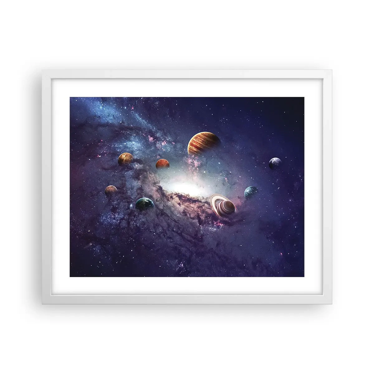 Poster in een witte lijst - Zonne-dans systeem - 50x40 cm