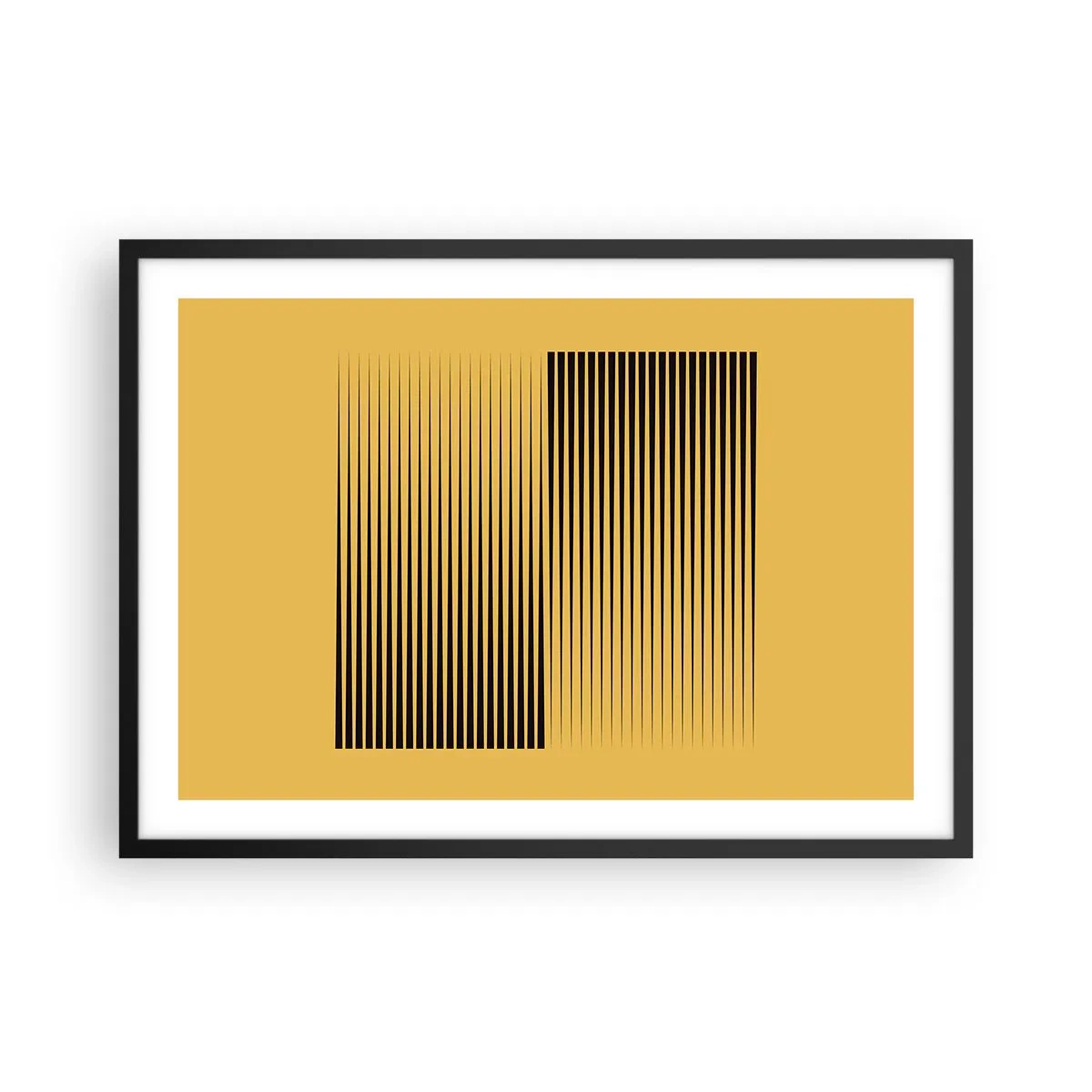 Poster in een zwarte lijst - Vierkant van tegenpolen - 70x50 cm