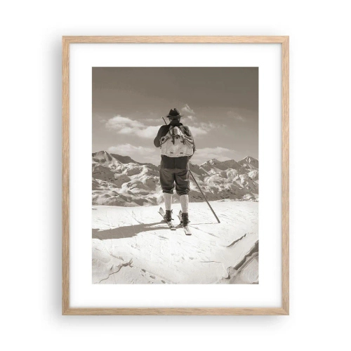 Een poster in een licht eiken lijst - En de bergen blijven onveranderd - 40x50 cm