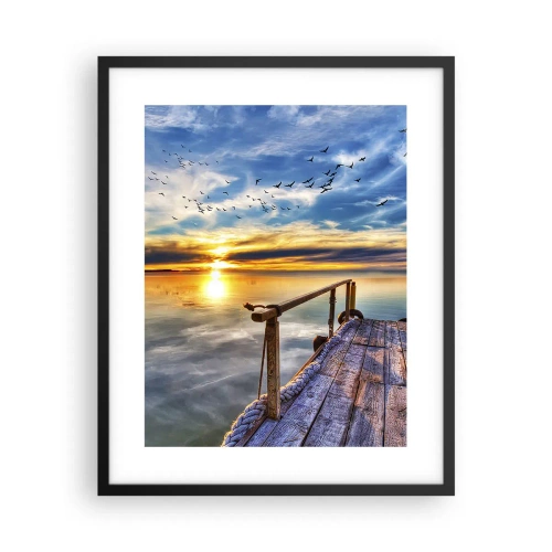 Poster in een zwarte lijst - De wind gaat rusten - 40x50 cm